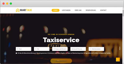 Online Taxi Service for MAR Taxi - Webseitengestaltung