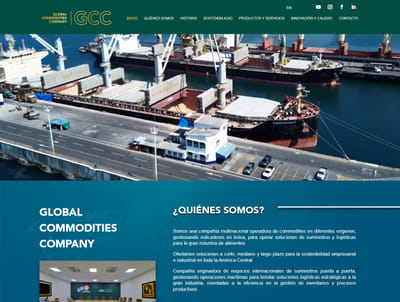 Desarrollo sitio web gcc-commodities.com - Création de site internet