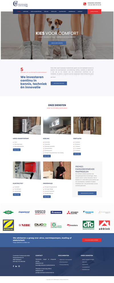 Website voor Cuelenaere koeltechniek - SEO