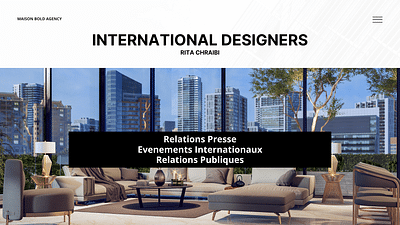 INTERNATIONAL DESIGNERS X MAISON BOLD AGENCY - Public Relations (PR)