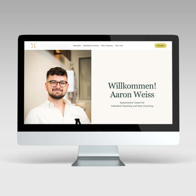 Coaching neu Verpackt - Aaron Weiss - Webseitengestaltung