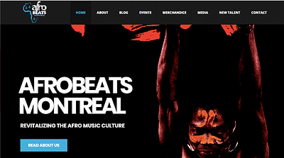 Web Design For Afrobeats Montreal - Website Creation