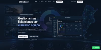 LicitDesk — Plataforma SaaS de gestión de licitaciones con IA - Creación de Sitios Web