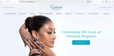 Careem Jewellers - Website Creatie