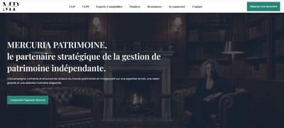 Site web Mercuria Patrimoine - SEO