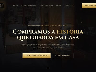 Antiques buyer in Greater Lisbon: Google clicks more than doubled - SEO