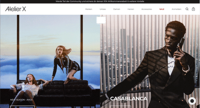 Atelier X - Performance Marketing & Shop-Optimierung - Webanwendung