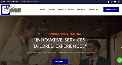 Website created for mellennium Qatar. - Webseitengestaltung