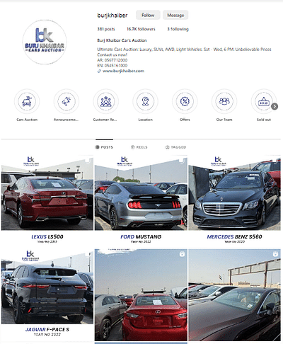 Burj Khaibar Cars Auction - Web Application