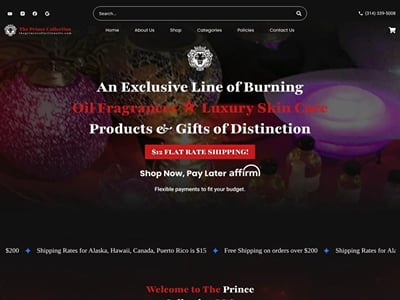 The Prince Collection E-commerce Website - E-commerce