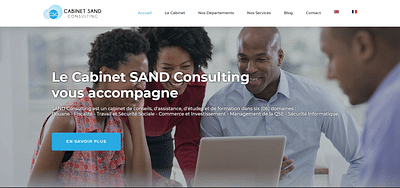 Plateforme Web: Cabinet Sand Consulting - Création de site internet