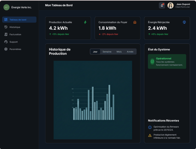 Solution d’énergie renouvelable - Mobile App