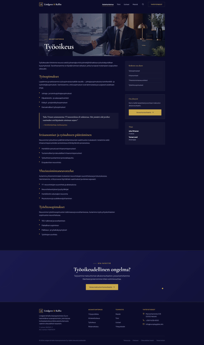 Anwaltskanzlei Finnland PPC Projekt - Webseitengestaltung