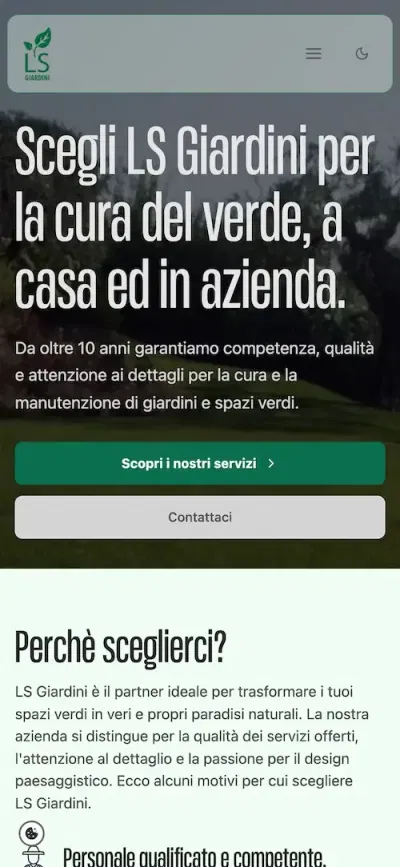 LS Giardini - Sito Professionale per Azienda Giardinaggio - Creazione di siti web