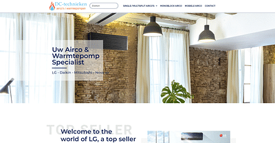 Website voor een airco specialist - Usabilidad (UX/UI)