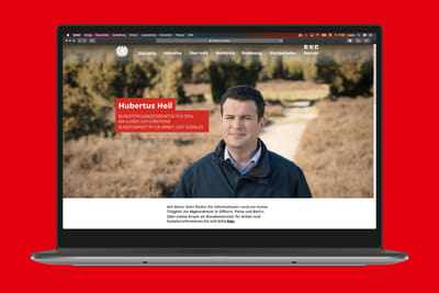 Webdesign und Umsetzung für Hubertus Heil - Création de site internet