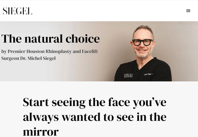 Web Dev & Design for Facial Plastic Surgery Clinic - Usabilidad (UX/UI)