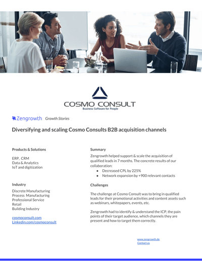 Diversifying & Scaling Cosmo Consult B2B Acq. - Digitale Strategie