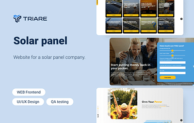 Solar Panel - website for a solar panel company - E-commerce