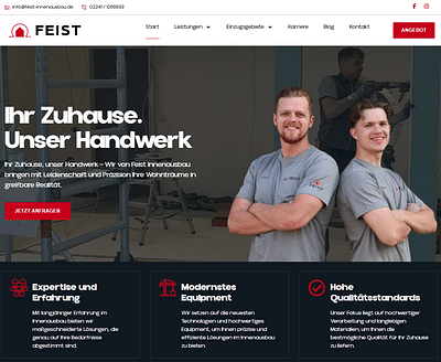 Webseitenerstellung Bauunternehmen - Webseitengestaltung