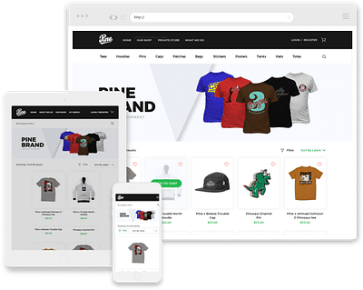 Pine Printshop with Responsive & E-commerce Portal - E-commerce