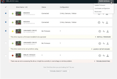 Synapticon OBLAC Drives - Web Application