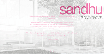 Sandhu Architect Website - Webseitengestaltung