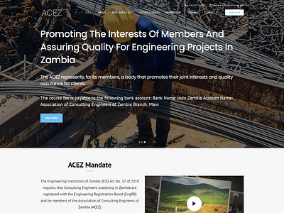 Website for Association of Consulting Engineers - Creazione di siti web