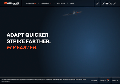 URSA Major Re-platform and Rebrand - Création de site internet