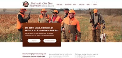 One Box Pheasant Hunt Website - Webseitengestaltung