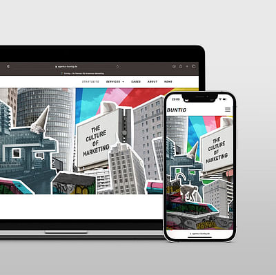 Webdeisgn- und entwicklung für die buntig GmbH - Grafikdesign