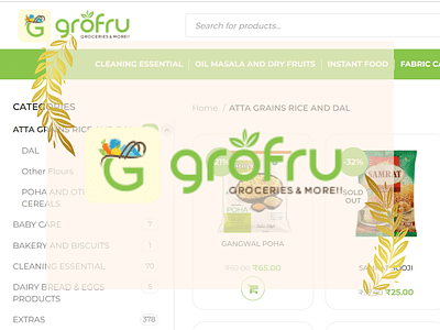 E-Commerce Website and Mobile App - Grofru - E-commerce