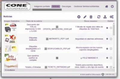 Web Design Cone Autoadhesivos - Création de site internet