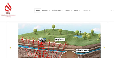 Web Design OXIN Oil Exploration - Webseitengestaltung