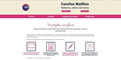 Site web Caroline Watillon - Ontwerp