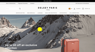 Delsey | Rediseño de la plataforma e-commerce con Shopify Plus - E-commerce