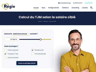 Site internet Régie Portage. Wordpress sur-mesure - Creación de Sitios Web