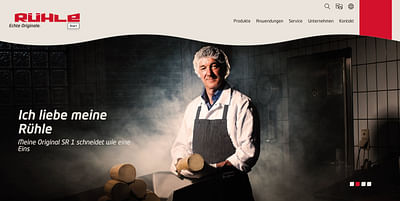 TYPO3 Webseite mit Maschinenberater für Rühle GmbH - Webseitengestaltung