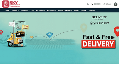 Ecommerce website developed for Sky E Shops - E-commerce