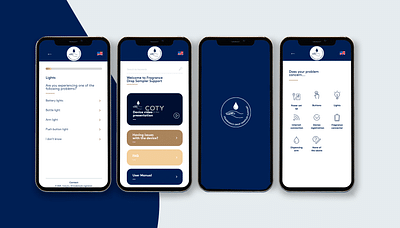 Application Fragrance Drop Sampler Support (COTY) - Ergonomie (UX/UI)