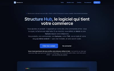 Structure Hub — notre propre logiciel de gestion e-commerce - E-Commerce