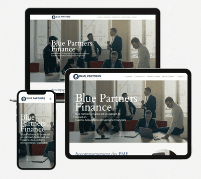 Création du site Blue Partners Finance - Graphic Identity