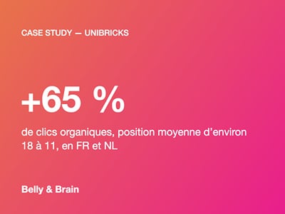 Unibricks — SEO/GEO bilingue : environ +65 % de clics organiques - SEO
