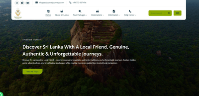Ayubowan Journeys - Création de site internet