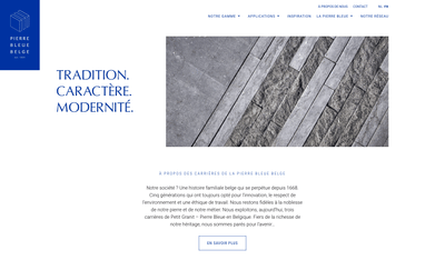 Carrières de la Pierre Bleue Belge - Création de site internet