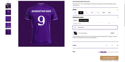RSC Anderlecht - Shirt Creator - E-Commerce