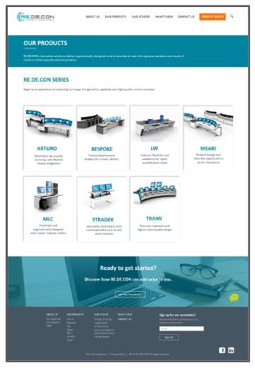 Ergonomic Console Systems website - Website Creation