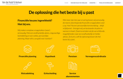 Website Van der Hulst & Verlaan - Website Creatie