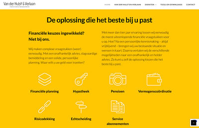 Website Van der Hulst & Verlaan - Website Creatie