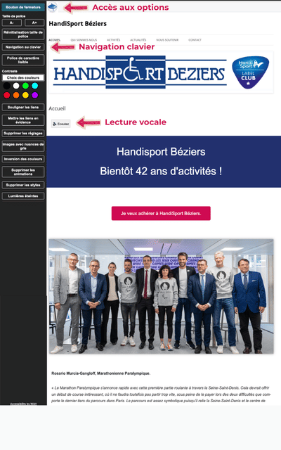 Créer une présence digitale 100% accessible pour Handisport - Website Creatie